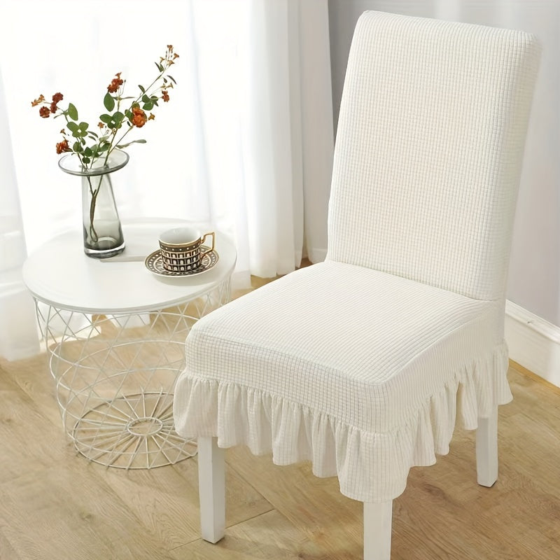 4/6 piece stretch chair slipcovers for dining room or living room furniture protection.