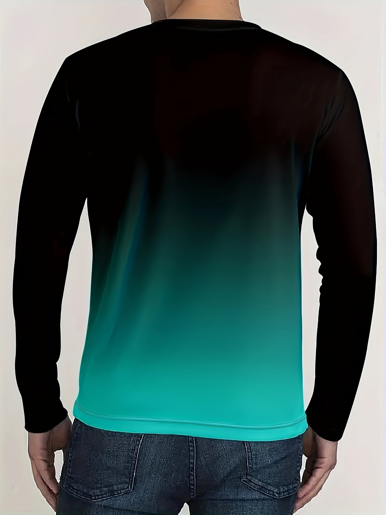 Men's long sleeve round neck street T-shirt