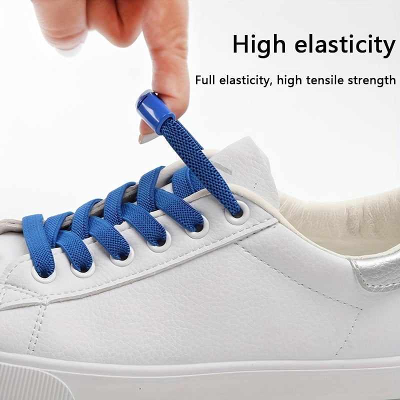 Women's white laces with buckles for sneakers.