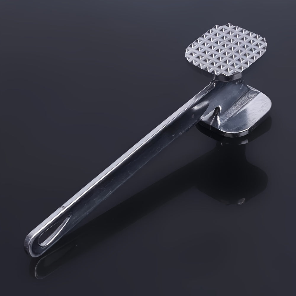 1 piece of round aluminum alloy meat tenderizer with golden finish, ideal for tenderizing pine meat to perfection.