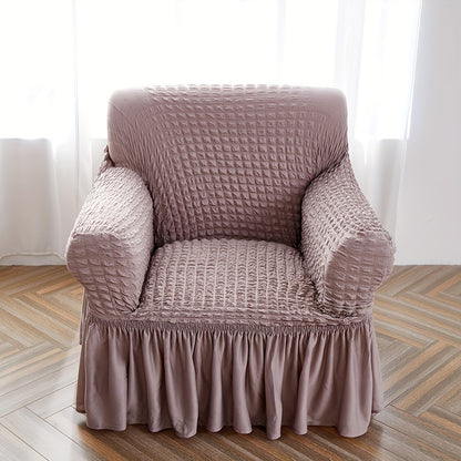 Seersucker slipcover to protect furniture from scratches, slipping, and all seasons.