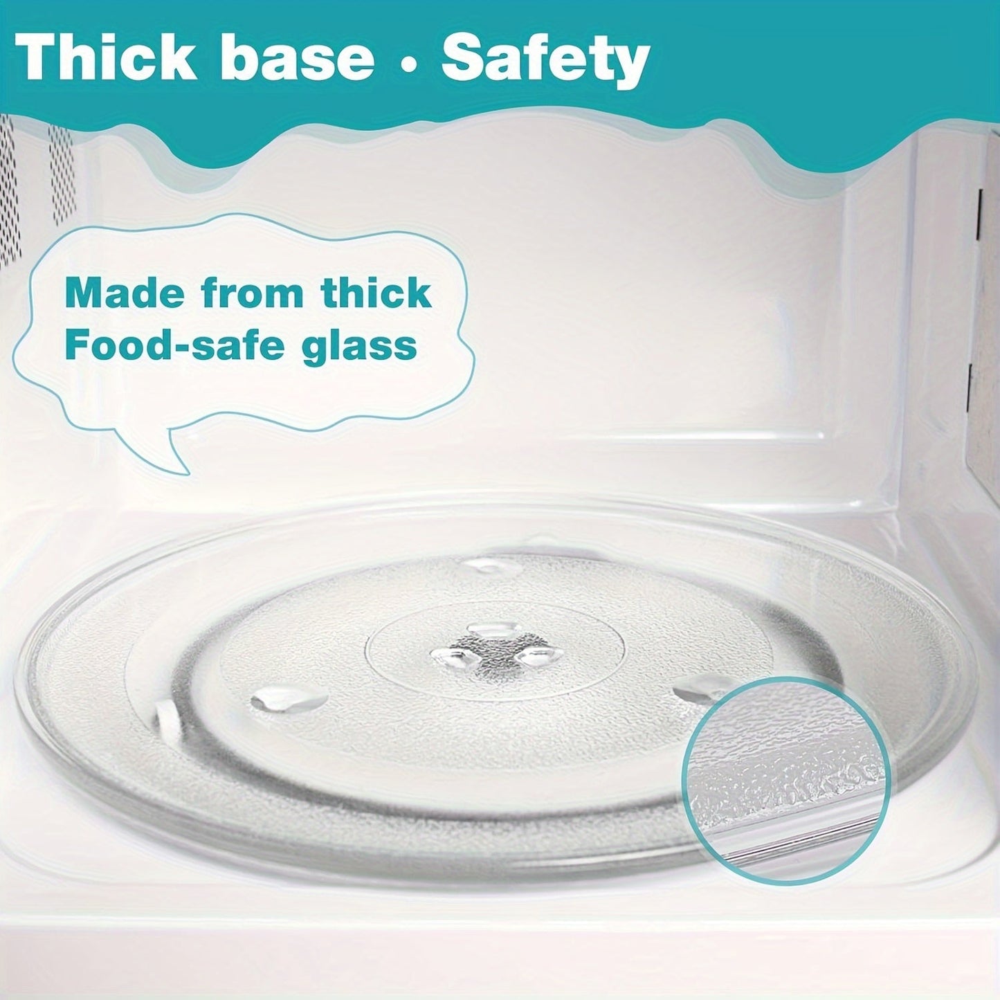 1 piece of Y-shaped glass turntable tray measuring 9.6 inches (24.5 cm). Compatible with LG, GE, Magic Chef, Hotpoint, Panasonic, Kenmore, and other models. Ideal as a replacement for your microwave turntable tray.