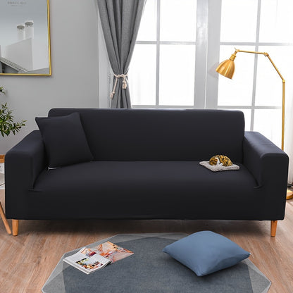 Modern sofa cover with non-slip elastic band, machine washable, made of 95% polyester and 5% spandex. Compatible with various sofa sizes, no printing, stitched craftsmanship, fabric weight of 100-120 g/m².