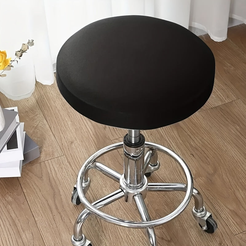 This elastic water ripple stool cover is suitable for bars, cafes, and kitchen round stools, providing dustproof and decorative protection.