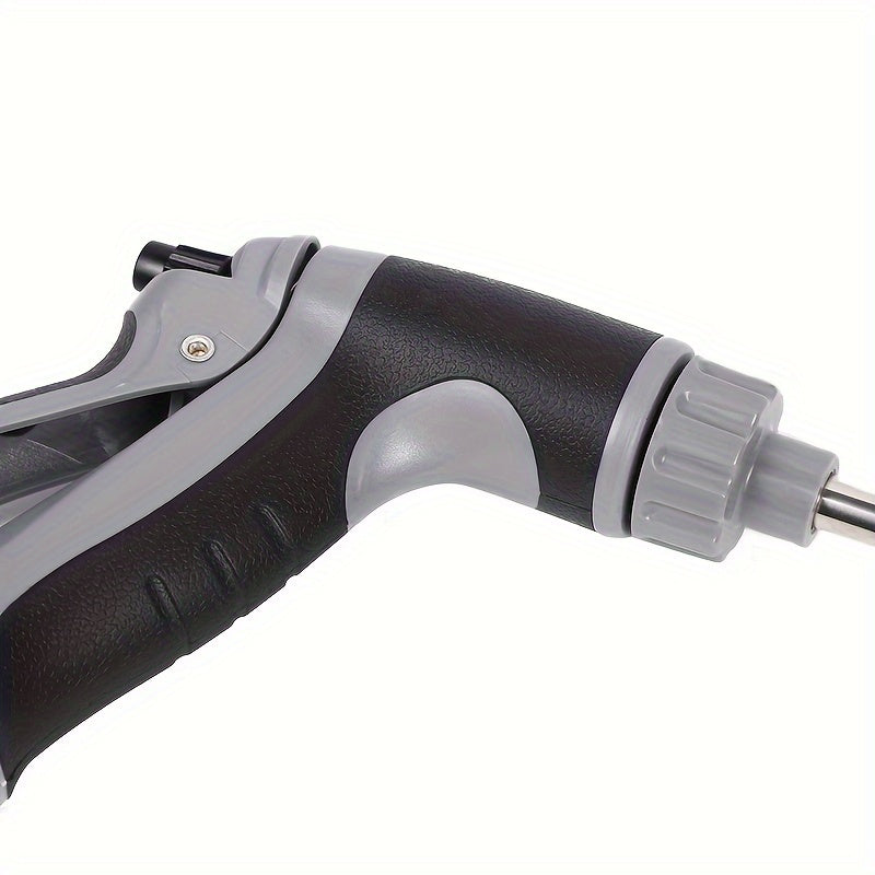 High-pressure foam sprayer gun with an extended wand, suitable for a variety of uses such as car wash, watering plants, and household cleaning. This manual operation tool does not require electricity. Great for all your cleaning needs without the hassle