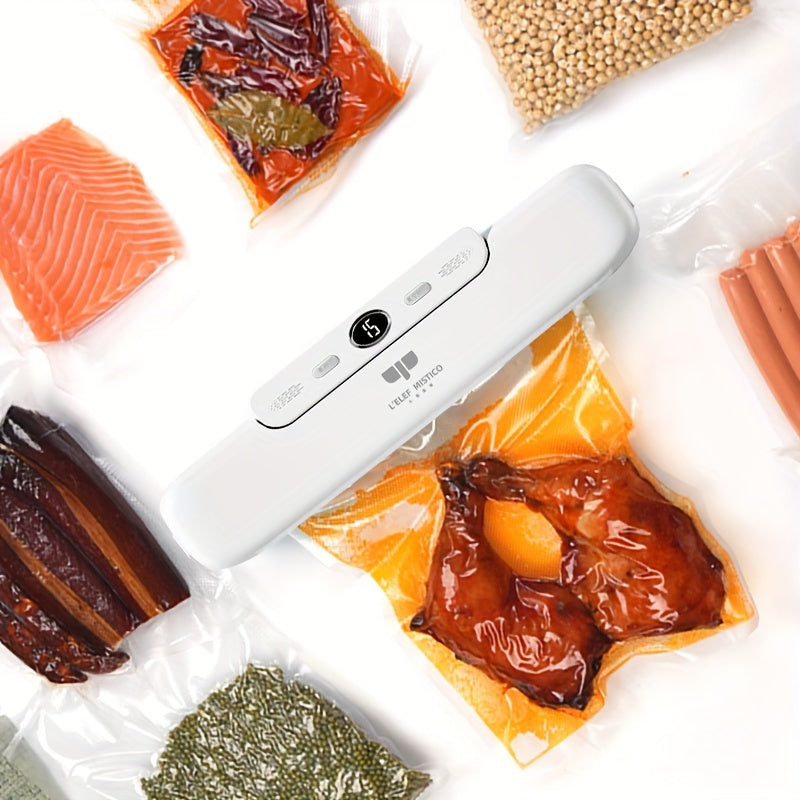 Essential for any kitchen, this roll of premium vacuum sealer bags is ideal for preserving food with its food-grade, BPA-free material. Safe for sous-vide cooking and microwave defrosting, these durable bags are also reusable and recyclable. Compatible