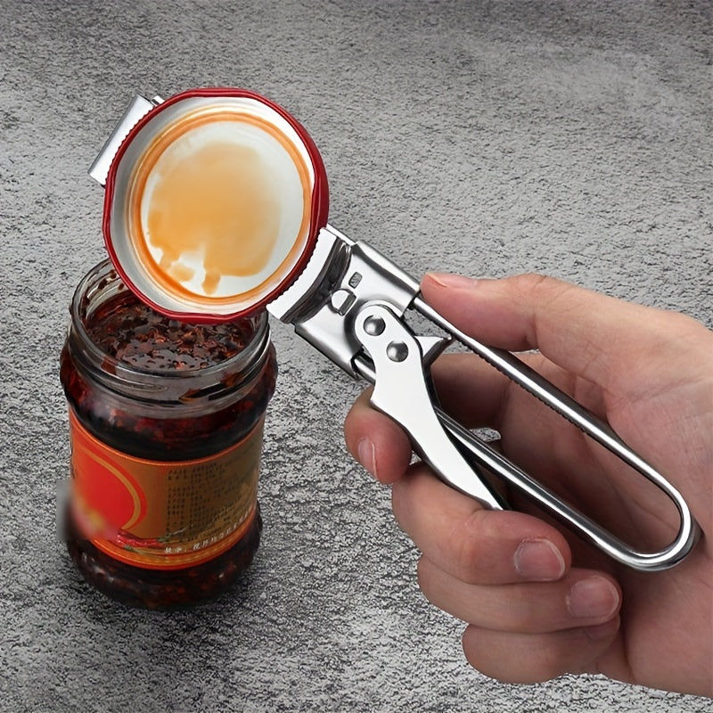 Adjustable Can Opener with Twist Cap, Labor-Saving Artifact for Household Use. Convenient, Non-Slip Bottle Opener for Condiment Bottles. Ideal for Outdoor Camping and Kitchen Use. A Must-Have Kitchen Accessory.