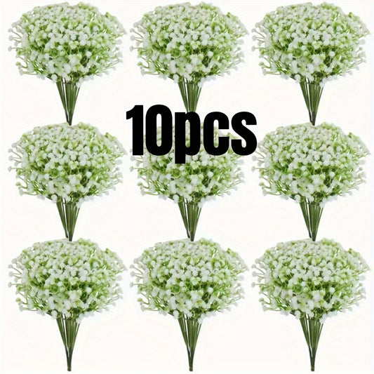 10 artificial gypsophila flowers, perfect for weddings and engagement parties.