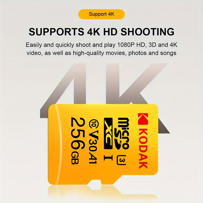 Kodak High Speed Memory Card for Driving Recorder, Surveillance Camera, and Mobile Devices, available in various sizes.