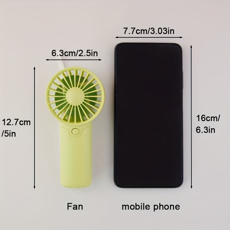 Handheld Mini Portable Fan, Lightweight and Battery Powered (Battery Not Included), Ideal for Outdoor Activities and Travel Purposes