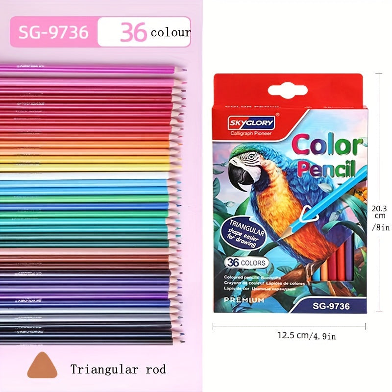 12/18/24/36pcs of colored pencils are suitable for art and painting supplies. They have bright colors, are easy to use, and not prone to breakage, making them convenient for adult coloring