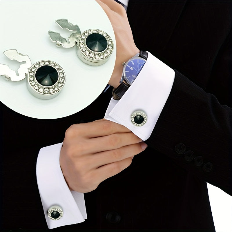 Elegant Button Set with Fashionable Shirt Sleeves, Cufflinks, and Trendy Brooches for Men. Ideal Gift for Birthday, Christmas, Anniversary, or Valentine's Day.