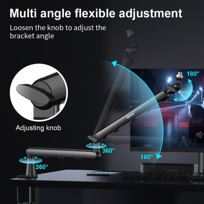 RODD Aluminum Microphone Boom Arm Stand with Desk Clamp, Cable Management, XLR Compatible, for Podcasts, Streaming, Gaming.