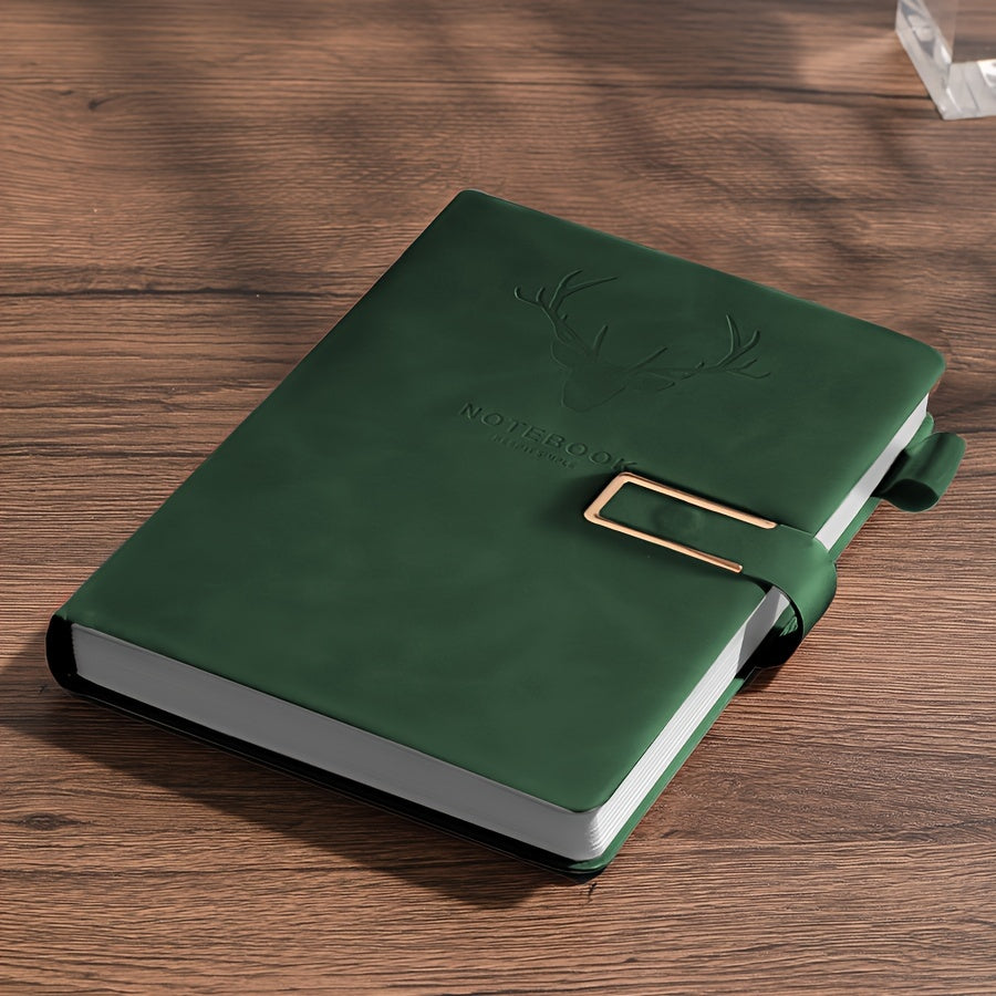 Vintage A5 faux leather notebook ideal for business meetings and college students.