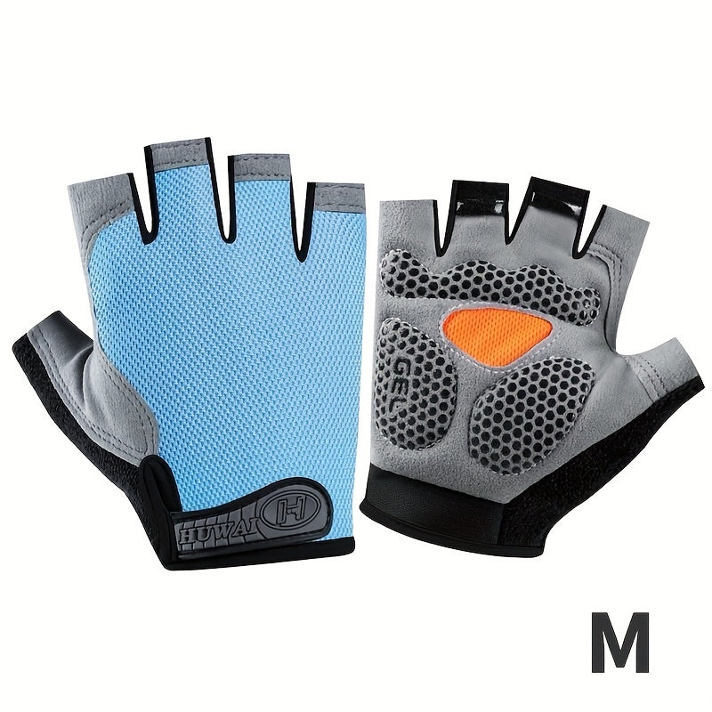 1 Pair of Ximax Half-Finger Fitness Gloves for Outdoor Sports, Non-Slip and Breathable