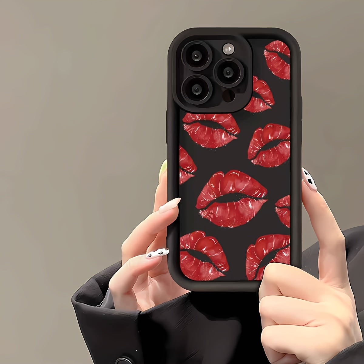 Flame Red Lips Sexy Lipstick Red Lipstick European/American Girls Trendy Phone Case for Xiaomi/Redmi models