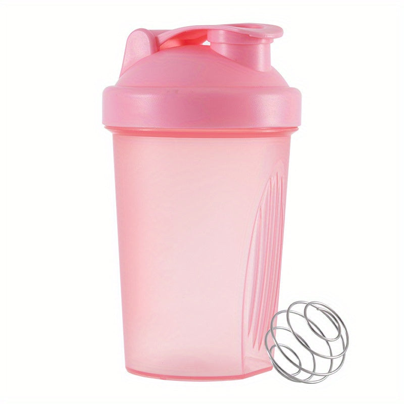 Multicolored 1pc Plastic Shaker Cup with Stirring Ball, ideal for fitness and workouts (13.5oz/400ml)