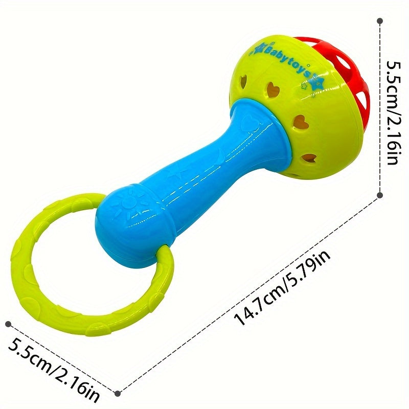 2024 Youngsters Hand Rattle Toy Set: Vibrating Rattles for Children Ages 0-3, Perfect for Grip Training and Soothing Development, Ideal Holiday Gift for Halloween and Christmas.