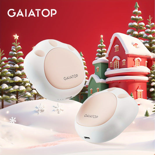 Get 2 Gaiatop Cat's Paw Hand Warmers - Convenient, Fast Heating with 3 Adjustable Levels, USB Rechargeable - Perfect Christmas & Back-to-School Gift for Girls, White, Portable Hand Warmer with Magnetic Closure|Compact Warmth|Rechargeable Hand Warmers