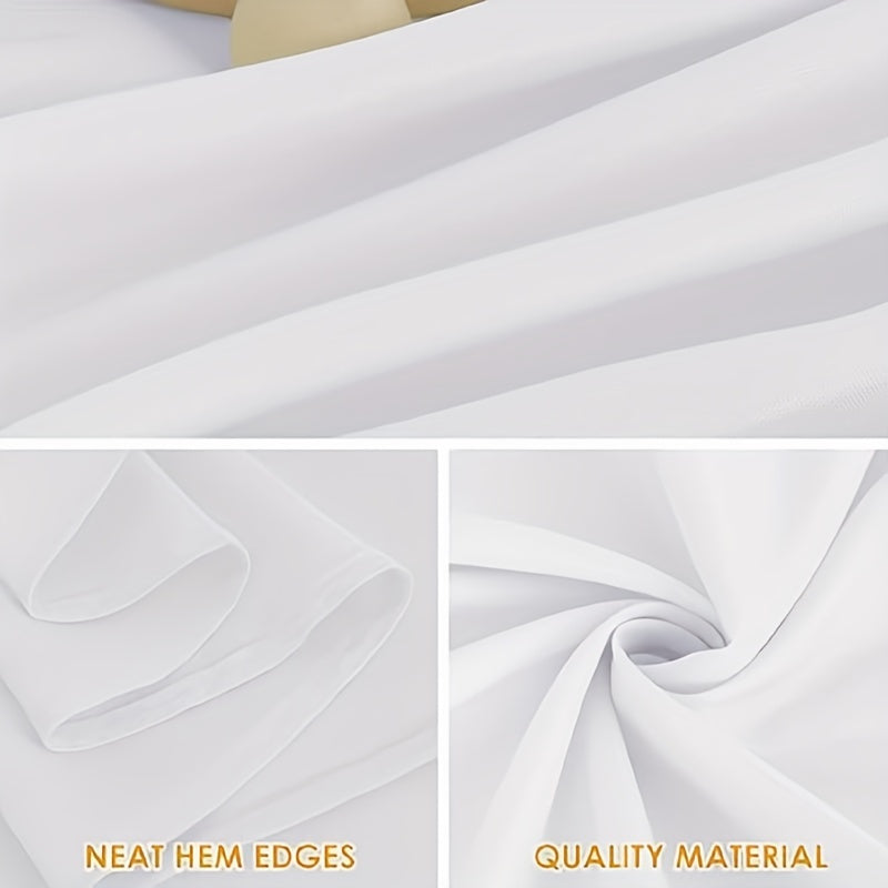 White Disposable Tablecloth - 12 pieces, measures 137x274cm. Waterproof and oil-resistant plastic, perfect for rectangular tables. Ideal for parties, weddings, family picnics, and birthdays.