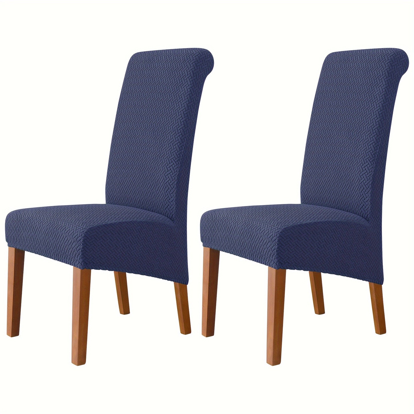 Jacquard high back dining chair slipcovers in sets of 2 or 4 for home or office use.