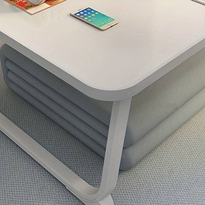 Large Folding Study Desk perfect for students or working from home, with a spacious tabletop and U-shaped legs for stability. Made of durable wooden material, ideal for use in the bedroom, living room, or outdoors.