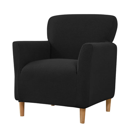 1pc Fleece Armchair Cover, removable, washable, stretch tub arm chair slipcover for study bar counter living room.