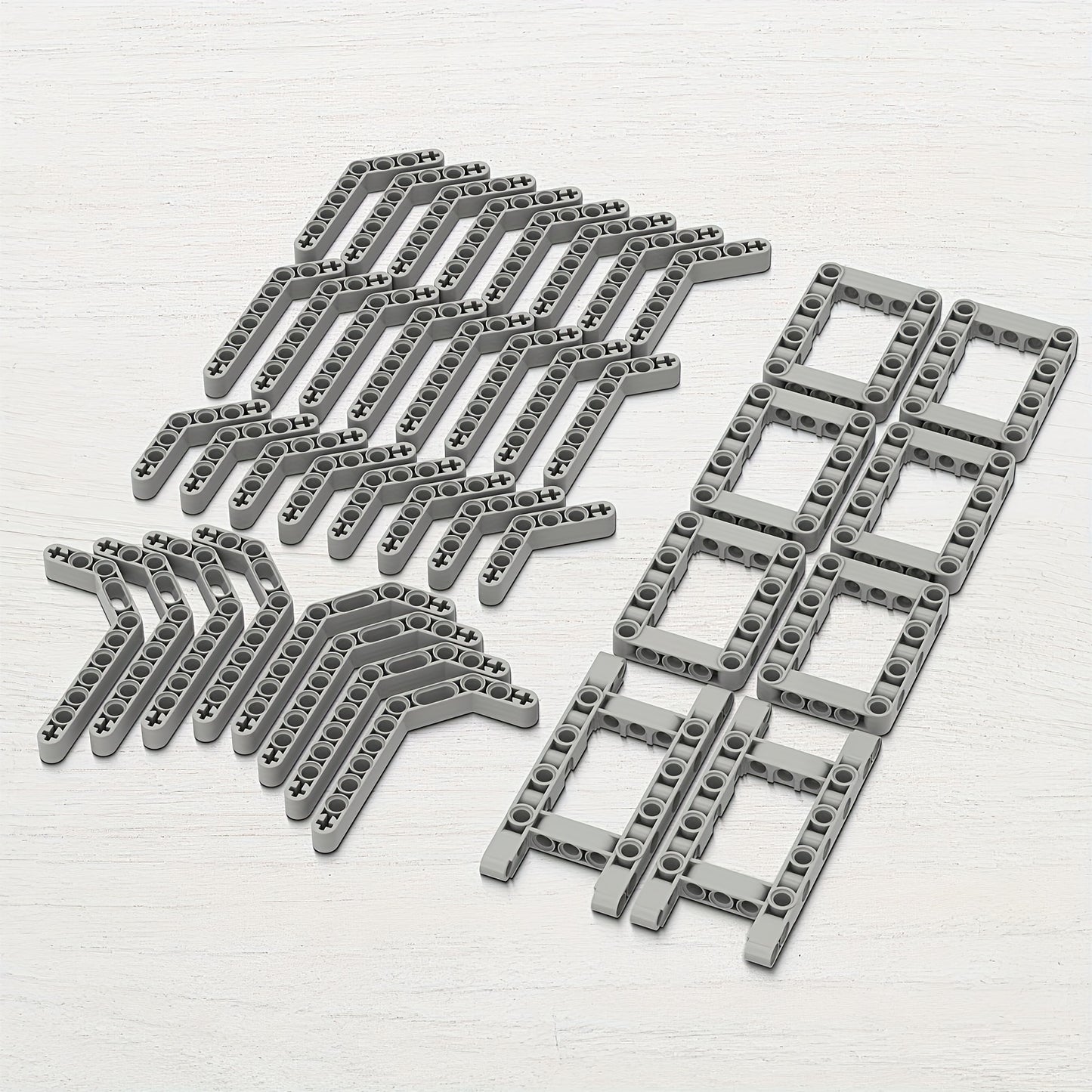 40 piece set of Technical Parts Beams for DIY building blocks, including Angular Beam Frame and Liftarm Brick accessories.