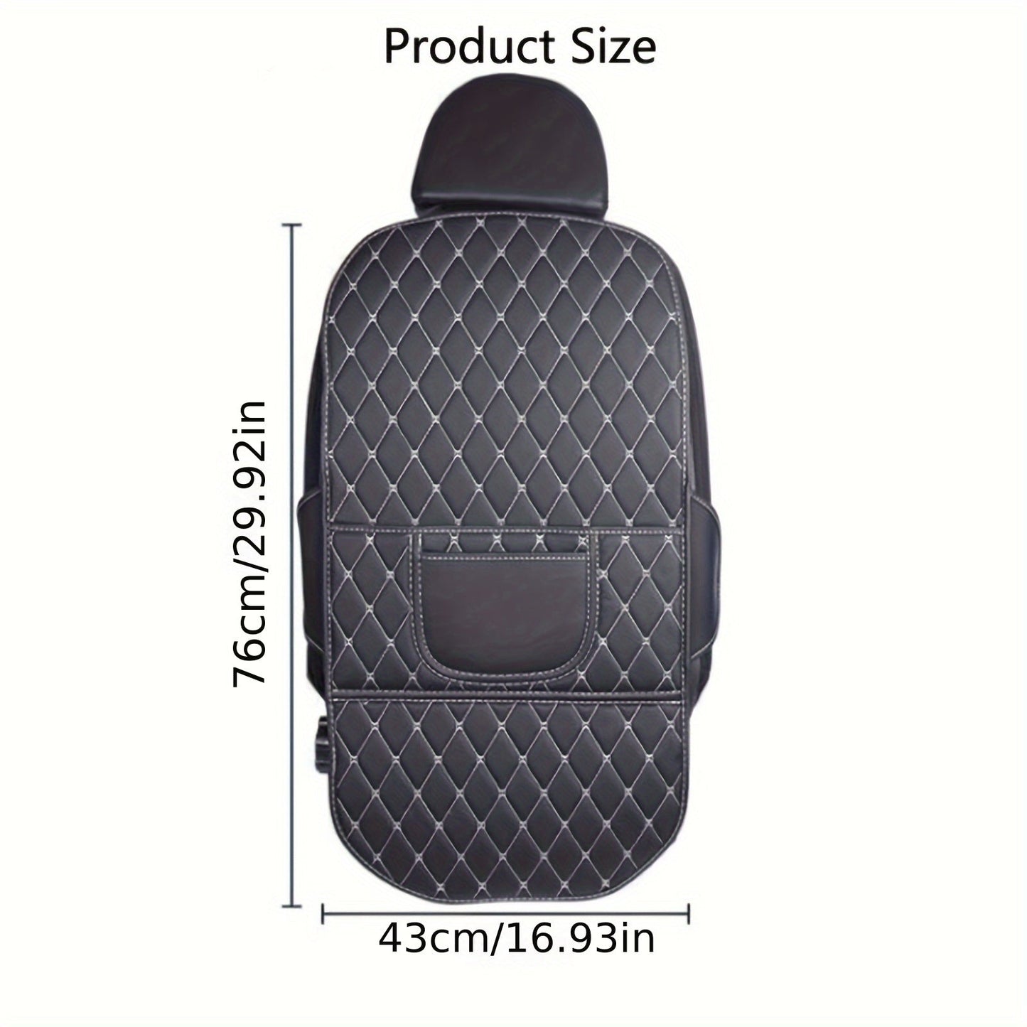 1 or 2 pieces of Car Backseat Kick Mats and Front Seat Protector with Car Storage Bag Caddy for Toys, Drinks, Tissues, Snacks, Phones, and Purse