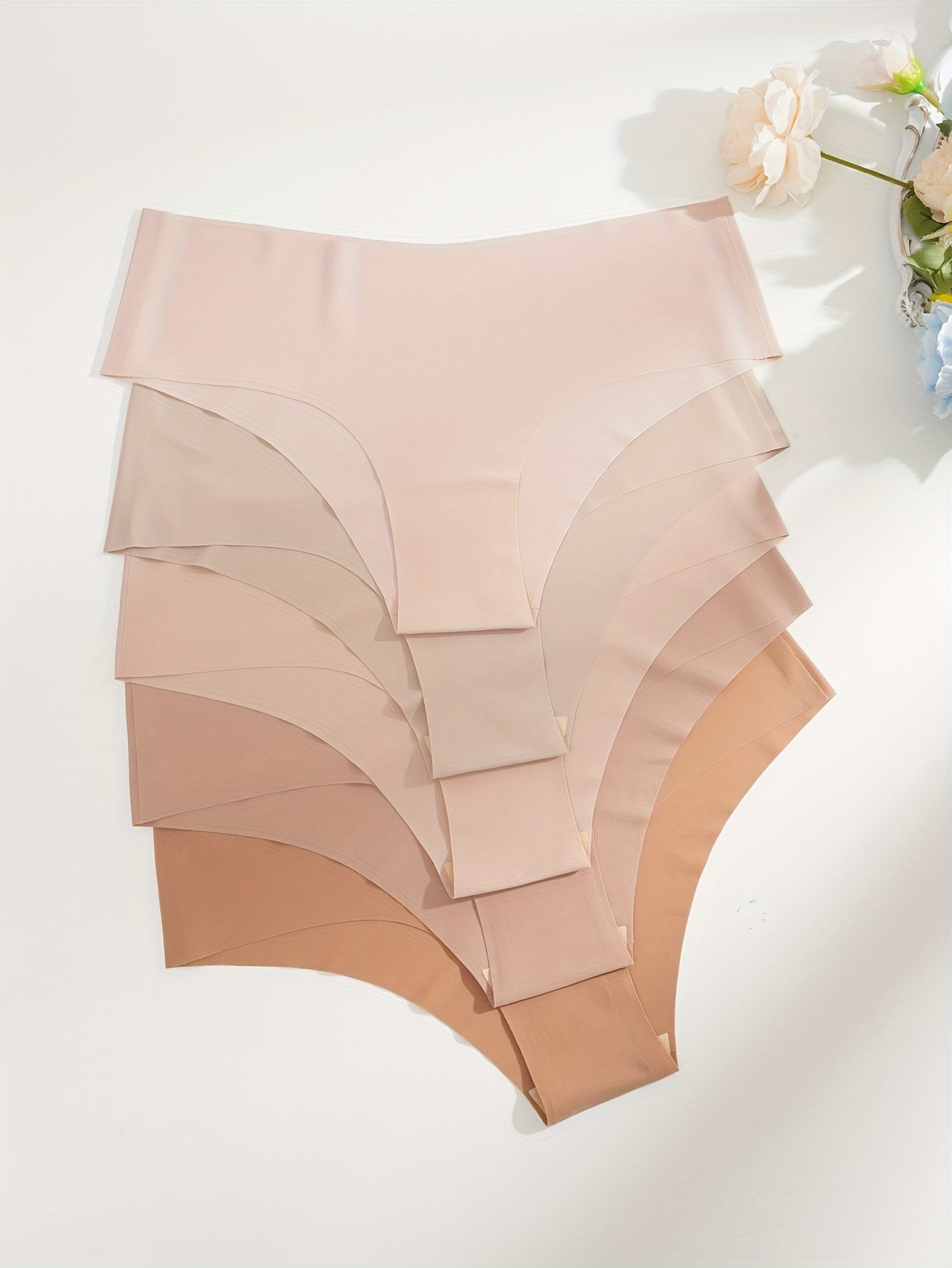 5 Simple Solid Hipster Panties: Comfortable, Seamless, Low Waist. Women's Lingerie & Underwear.