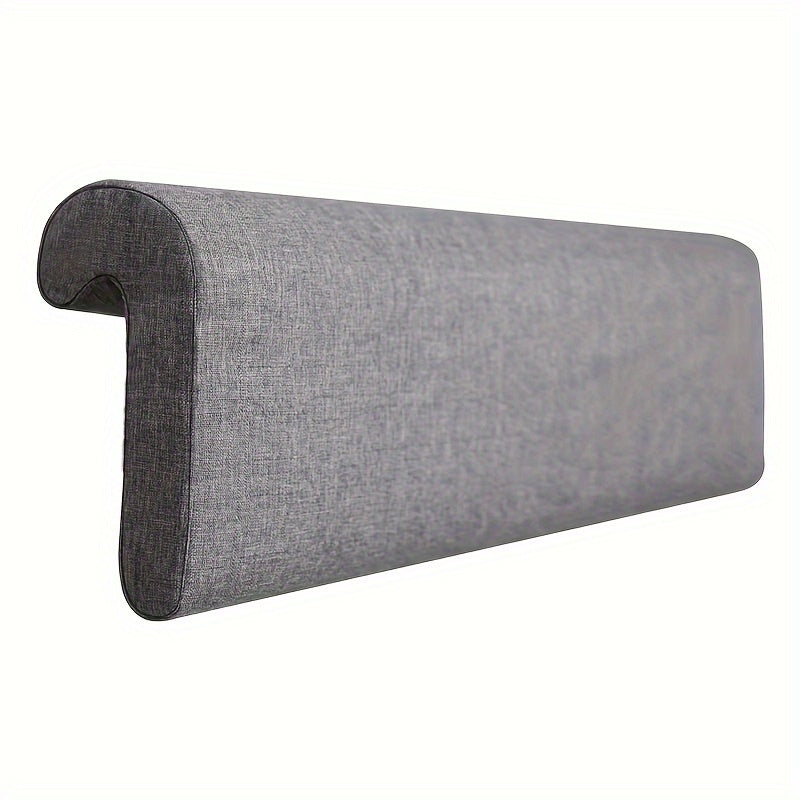 Gray Soft Linen Bedside Pillow - Bedroom Comfort with Smooth, No-Bump Design