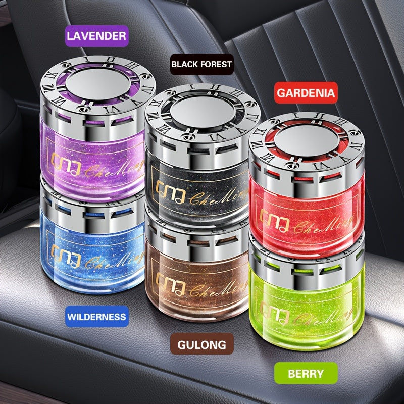 Luxurious solid balm car perfume with long-lasting light fragrance and odor elimination, featuring a unique quicksand design.