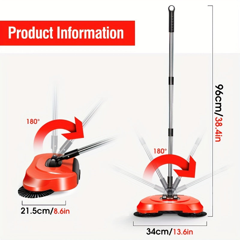 Introducing a versatile 3-in-1 multifunctional cleaning machine that combines a push sweeper, vacuum cleaner, and mop in one. Designed to efficiently clean up trash, pet hair, and dust, this machine can handle both wet and dry cleaning tasks. It operates