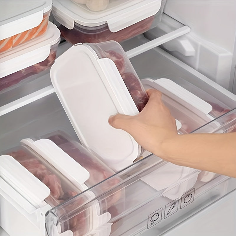 Stackable and leak-proof food storage containers — 10 pieces of 850mL/1400mL refrigerator fresh-keeping boxes. Ideal for kitchen, refrigerator, and outdoor food storage. These sealed, microwaveable fresh-keeping boxes are a convenient solution for