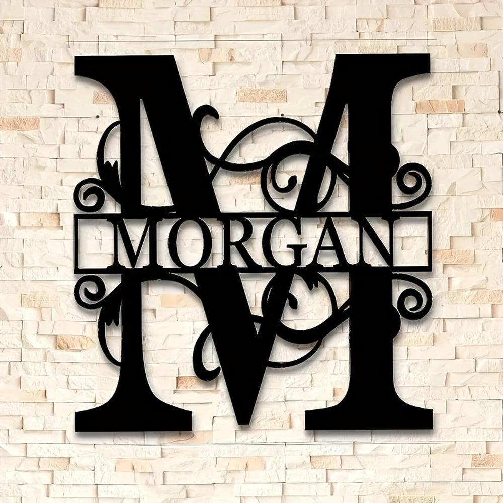 Customized Last Name Sign with Split Letter Design. Personalize Your Name. Perfect for Front Door or Home Garden Decor