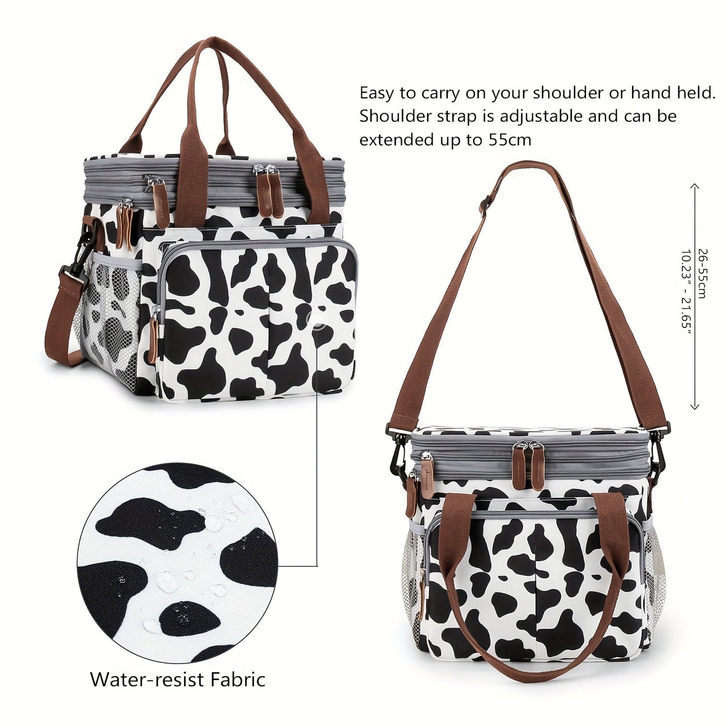 Mommy Bag that is versatile and multifunctional, includes Waterproof Insulated design, can be used as a Handbag or Shoulder Bag, perfect as a gift for Christmas, Halloween, Thanksgiving, Easter, or New Year's.