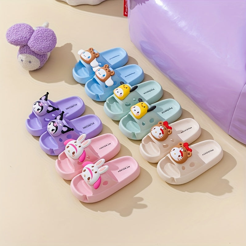 Sanrio Kuromi Girls' Slippers - Non-Slip EVA Footwear, Cute Style, All Seasons