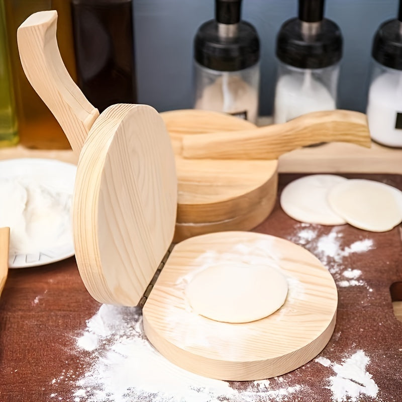 Pressure Dumpling Maker - Solid Wood Construction, Perfect for Making Pasta, Buns, Rice Dumplings, Poi, Kuey Teow Patties. Includes Kitchen Accessories for Fast and Efficient Cooking. Get Yours Today at a Clearance Price!