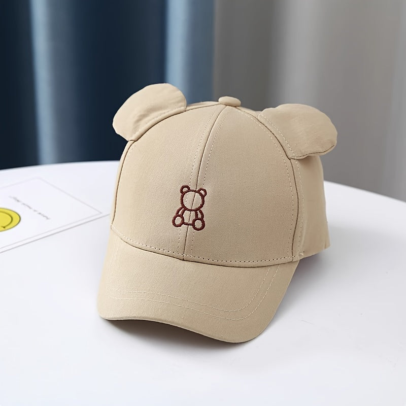 Little Bear Baseball Cap for boys and girls, perfect for summer beach outings.