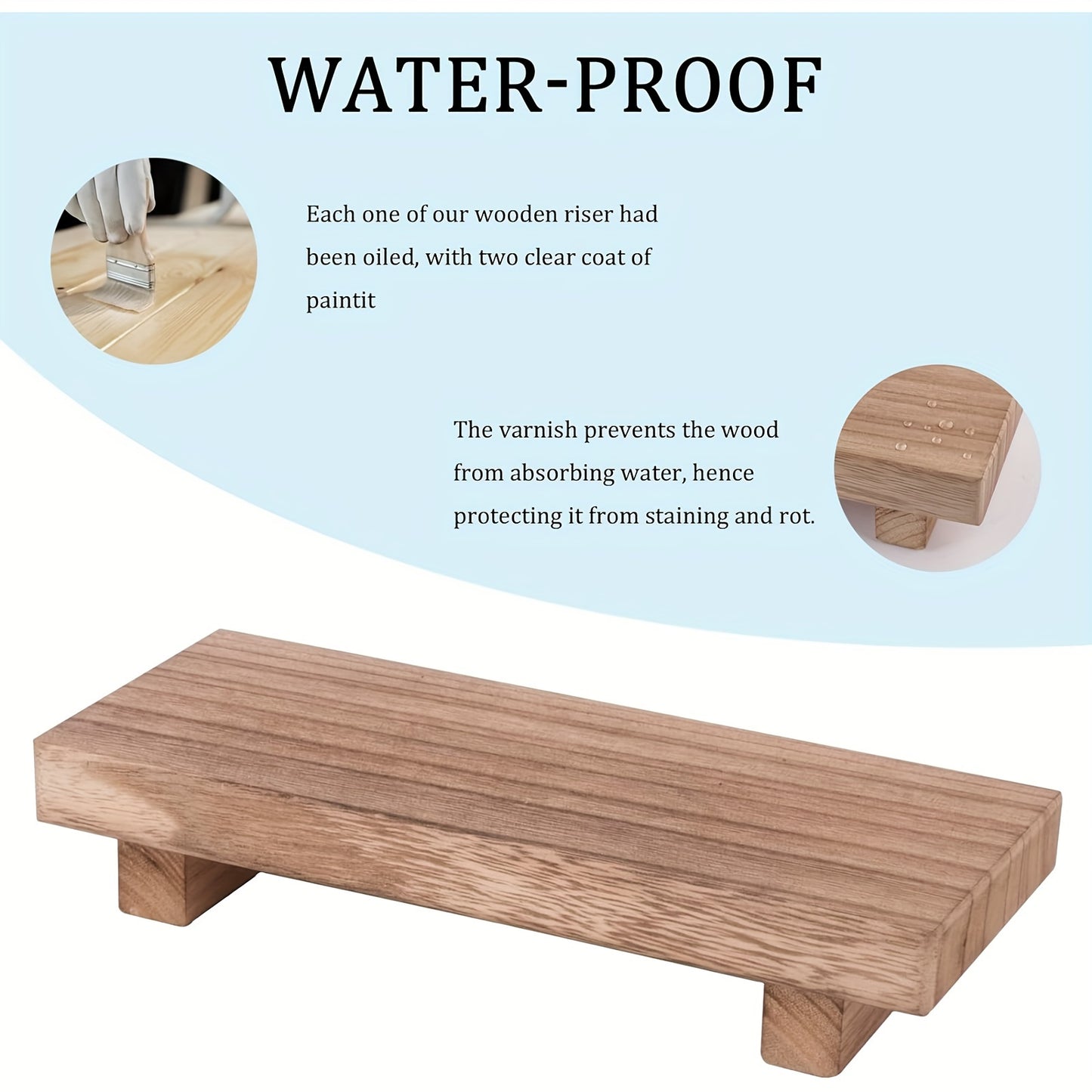 Rustic wooden bathroom tray with farmhouse decor, ideal for kitchen or bathroom use. Made from natural solid wood.