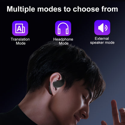 1pc OURLIFE AI Smart Translation Earbuds with 144 language support, digital display, long-lasting battery, deep bass, call control, and rechargeable lithium polymer battery.