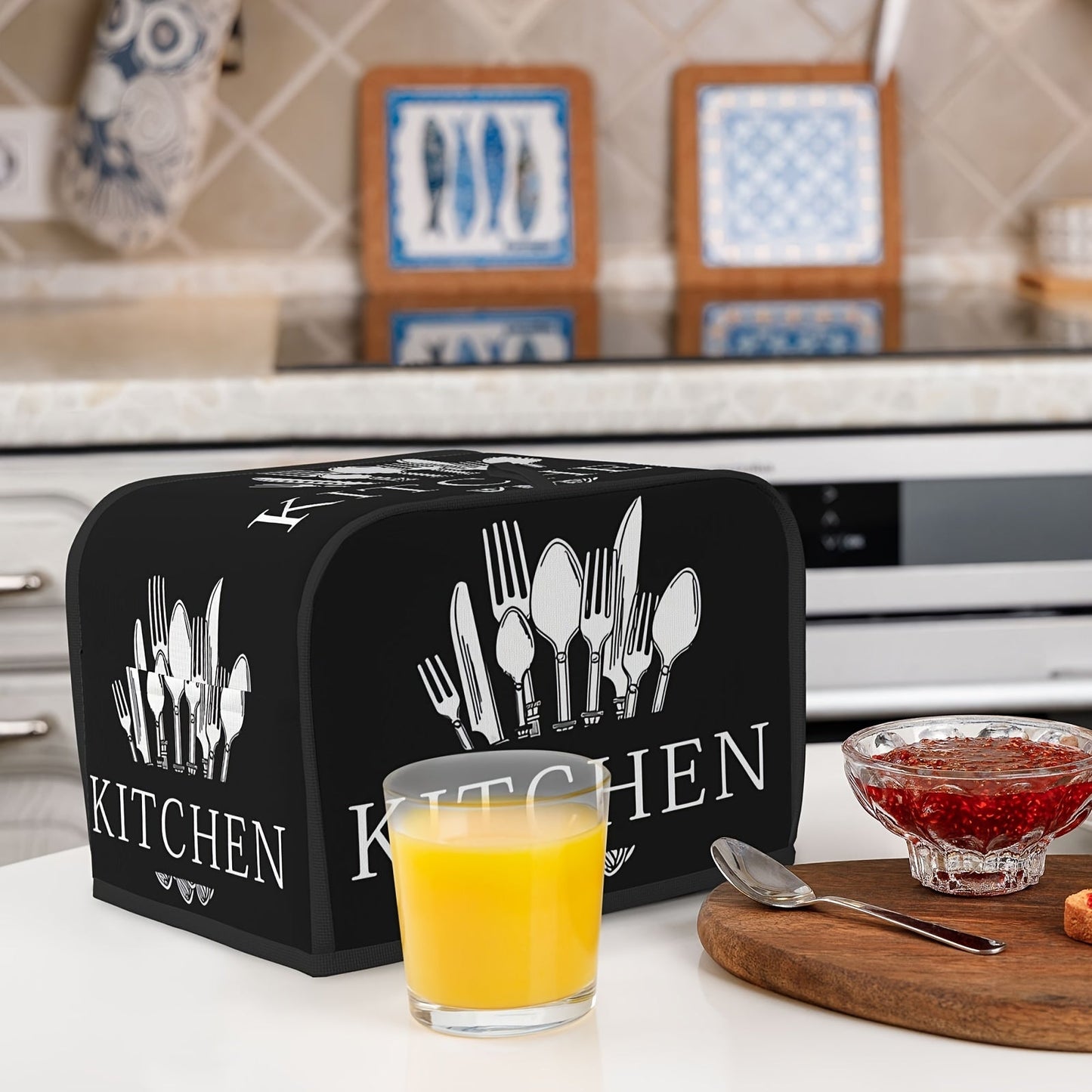 Protect your kitchen toaster with this durable 1-piece cover made of premium polyester. Keep dust at bay and stay organized with this anti-fingerprint, easy-to-clean bag that is also stain-resistant. Its compact design saves space and requires no power