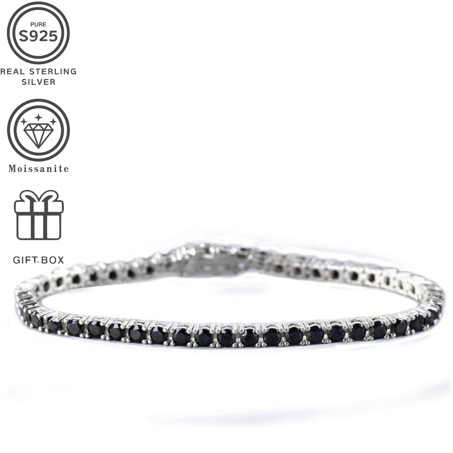 S925 Sterling Silver - 0.1 Karat Moissanite Bilaguzuk, Eng Zo'r 14 Fevral Hediye, Har Kuni Ki Oson Elegans, Maxsus Tadbirlar Uchun Ajoyib, Nozik, Ammo Hashamatli Aksessuar PROLIANCE tomonidan