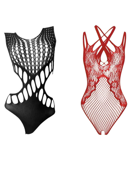 New European and American style, ins neck strap body suit with lace mesh, suitable for street wear.