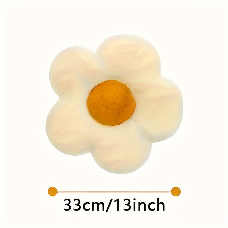 1 Pc Flower Plush Pillow for Bedroom and Sofa Decoration, Fruit Embroidery Design, Ideal Gift Item.