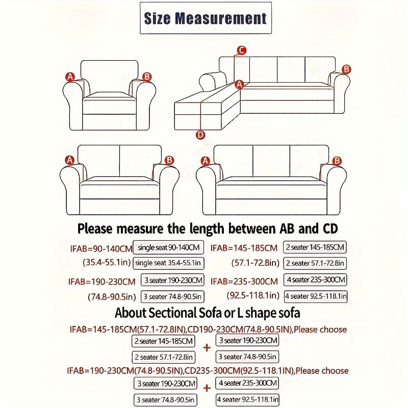 Elastic stretch sofa cover with four seasons texture.