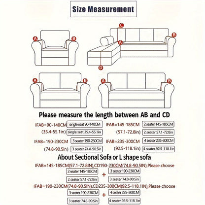 Elastic stretch sofa cover with four seasons texture.