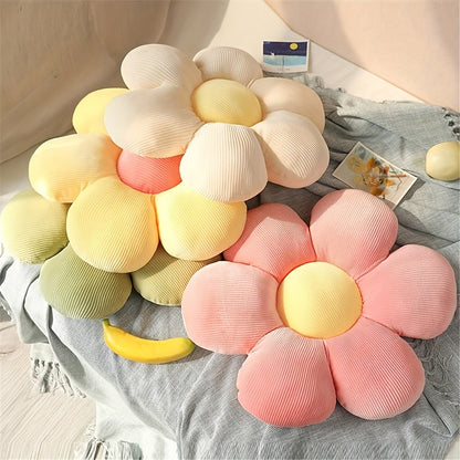 1 Pc Flower Plush Pillow for Bedroom and Sofa Decoration, Fruit Embroidery Design, Ideal Gift Item.