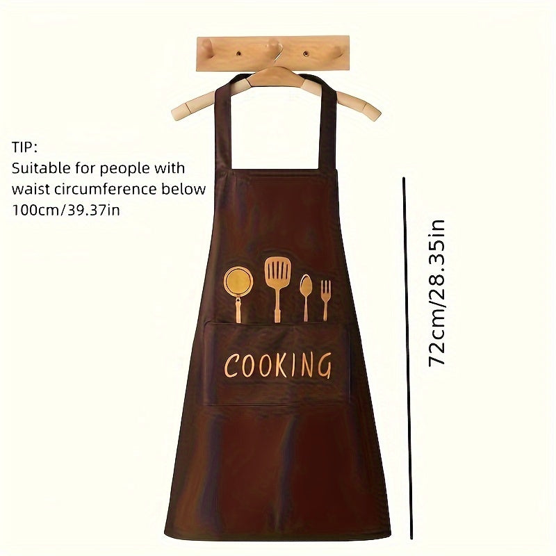 One durable canvas kitchen apron perfect for cooking, cleaning, and gardening.