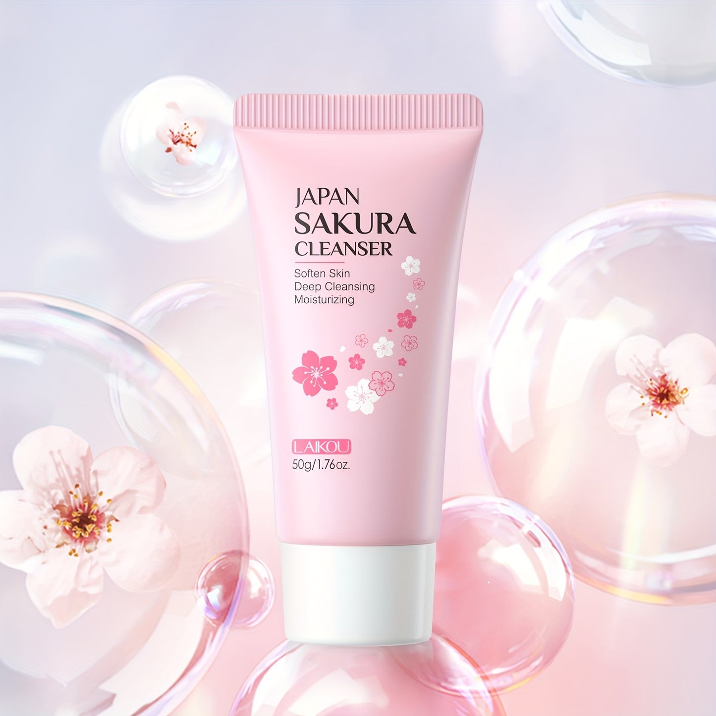 One Sakura Facial Cleanser, Deep Cleansing Moisturizer